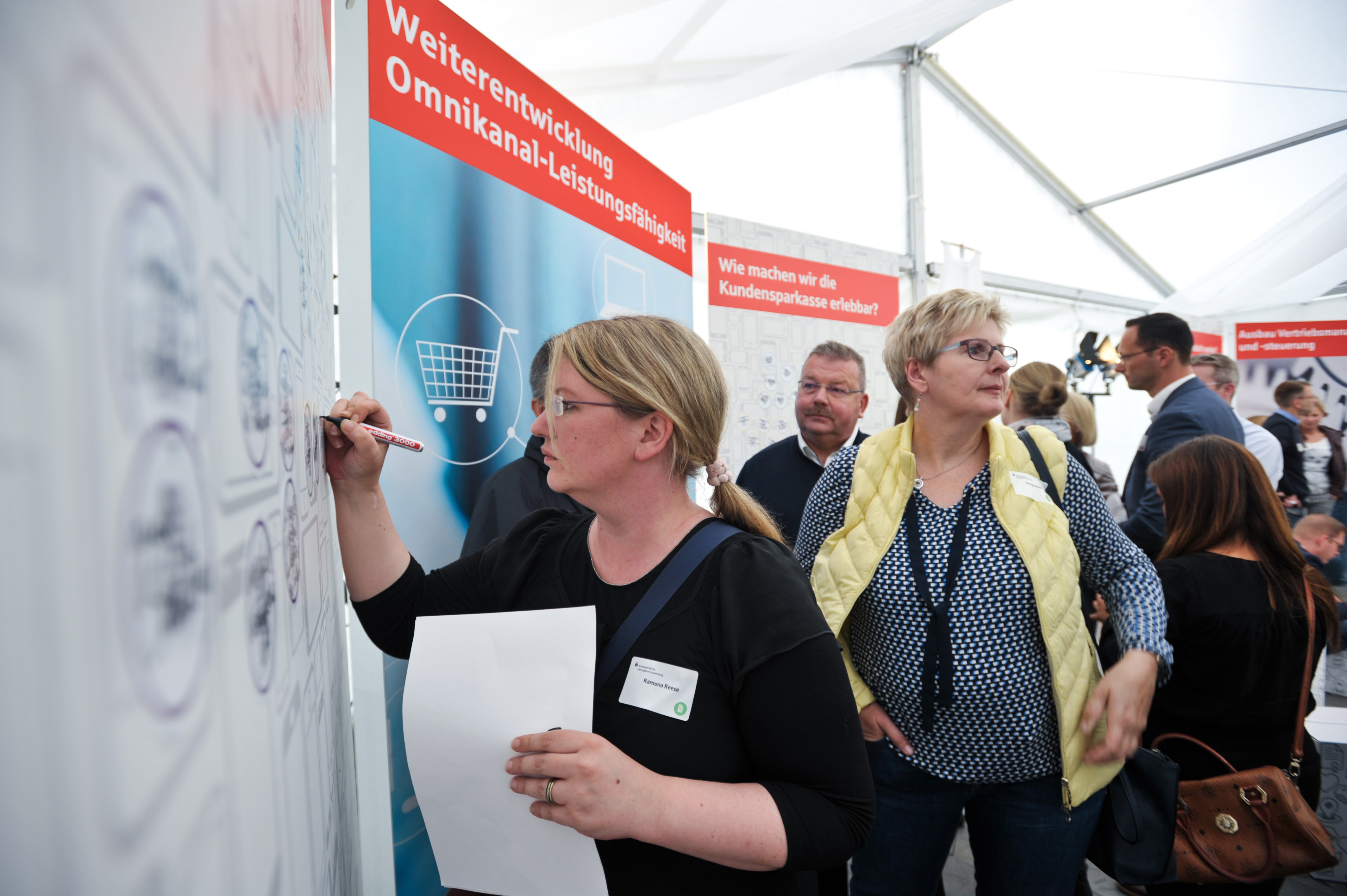 Sparkasse Ratzeburg Event — Brainstorming an der Zahnrad-Wand